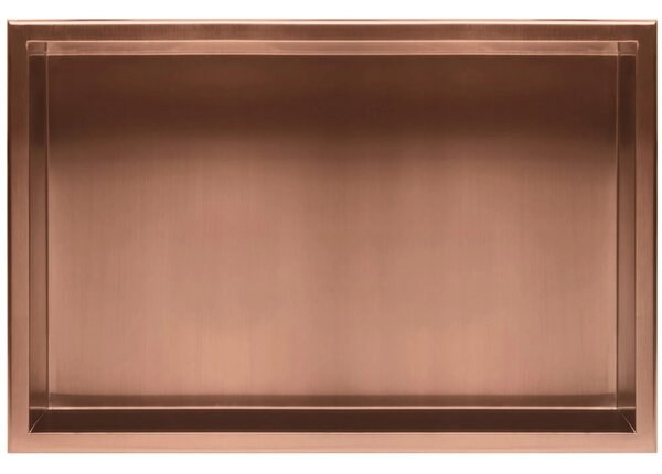 Süllyesztett fürdőszobai polc 30x60 brush copper
