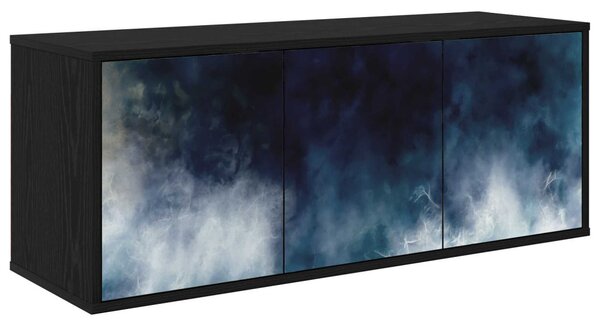 Falsítható TV Szekrény RAALTE 102 x 33 x 40 cm Fekete Tölgy