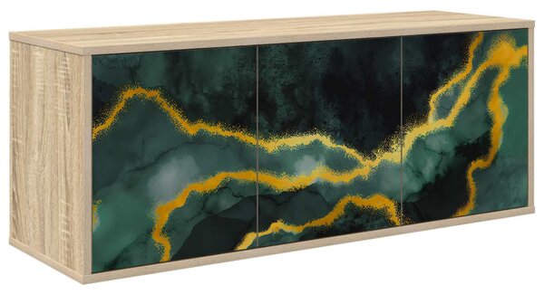 Falsítható TV Szekrény WIJHE 102 x 33 x 40 cm Sonoma Tölgy
