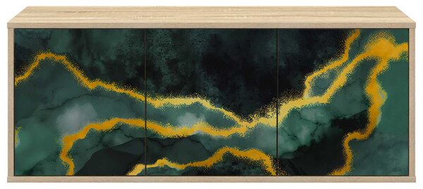 Falsítható TV Szekrény WIJHE 102 x 33 x 40 cm Sonoma Tölgy