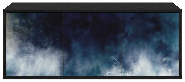 Falsítható TV Szekrény RAALTE 102 x 33 x 40 cm Fekete Tölgy