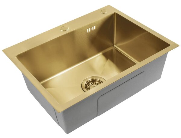 Acél mosogatótálca Liam BRUSH GOLD