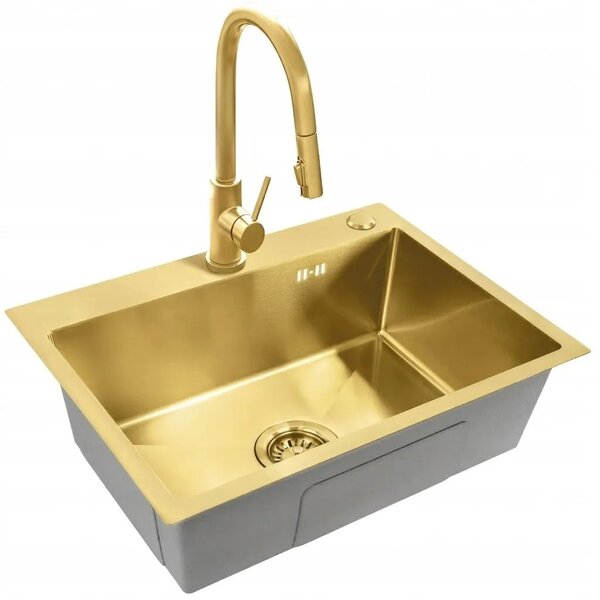 Acél mosogatótálca Liam BRUSH GOLD