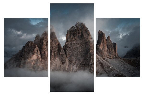 Kép - Három fogak, olasz Dolomitok (90x60 cm)