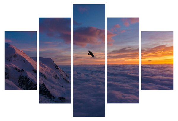 Kép naplementekor, Mt. blanc (150x105 cm)