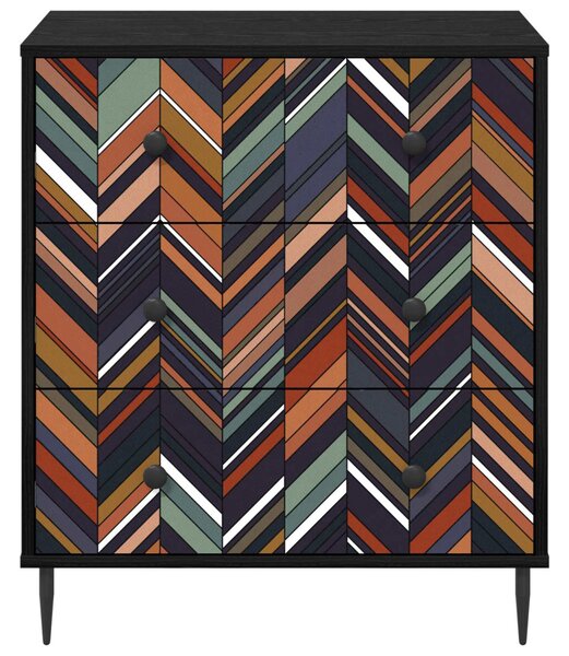 Fiókos szekrény OMMEN Geometrikus minta 66 x 36,5 x 76 cm