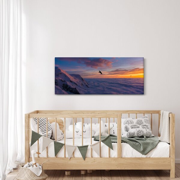 Kép naplementekor, Mt. blanc (120x50 cm)