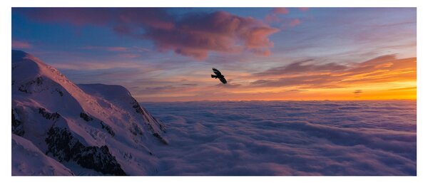 Kép naplementekor, Mt. blanc (120x50 cm)