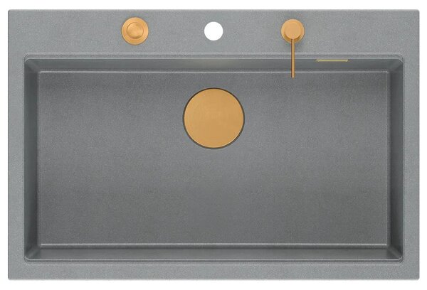 Gránit mosogató MARC 110 WORKSTATION Grey Metallic