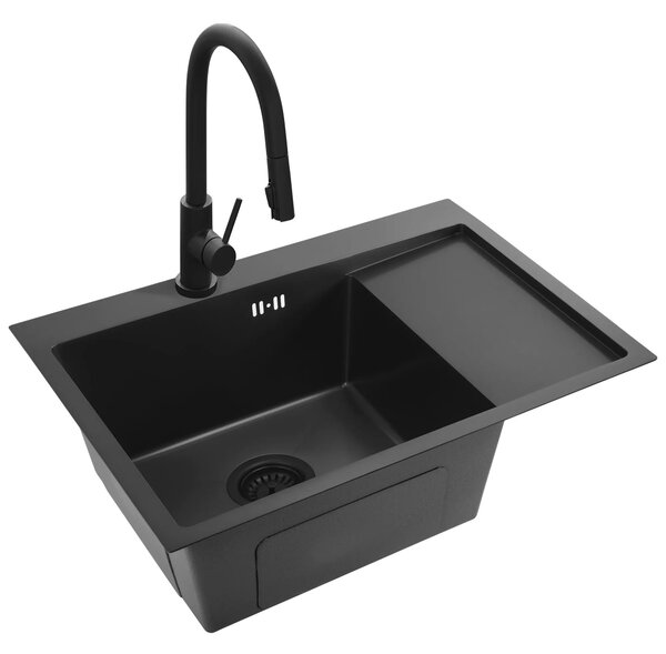 Acél mosogatótálca Fin Black