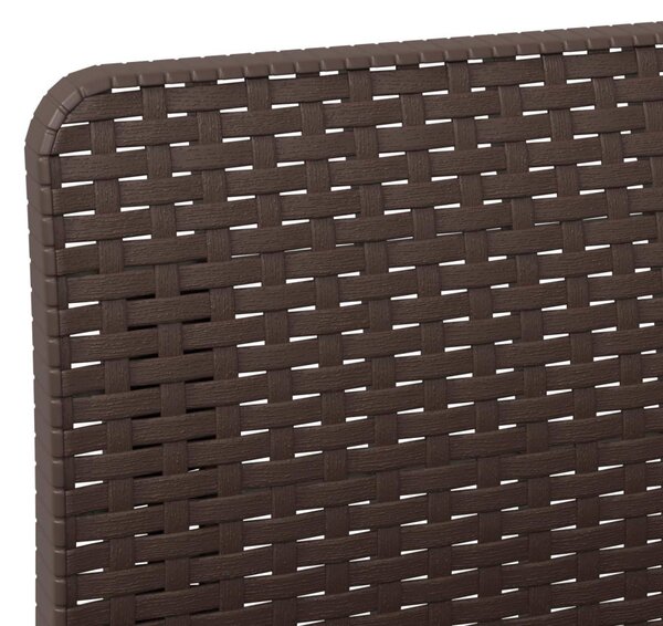 3-Fős Kerti Kanapé Párnákkal Rattan Hatással PP Barna