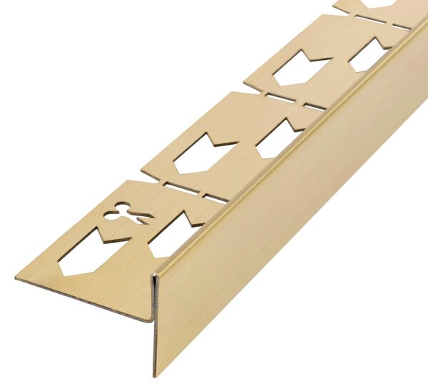 Lejtéskialakító szegély épített zuhanyhoz 120cm Brush Gold