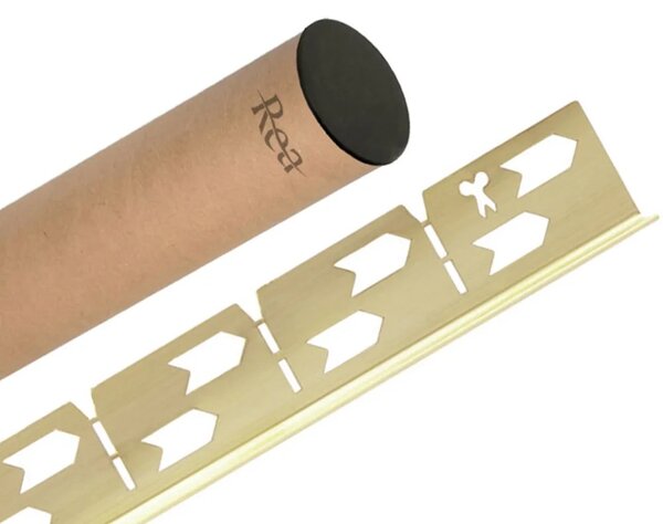 Lejtéskialakító szegély épített zuhanyhoz 120cm Brush Gold