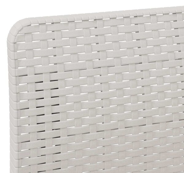 3-Fős Kerti Kanapé Párnákkal Rattan Hatással PP Fehér