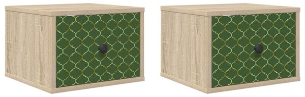 Fali éjjeli szekrény GELEEN 2 db Sonoma Tölgy 36 x 33 x 25 cm