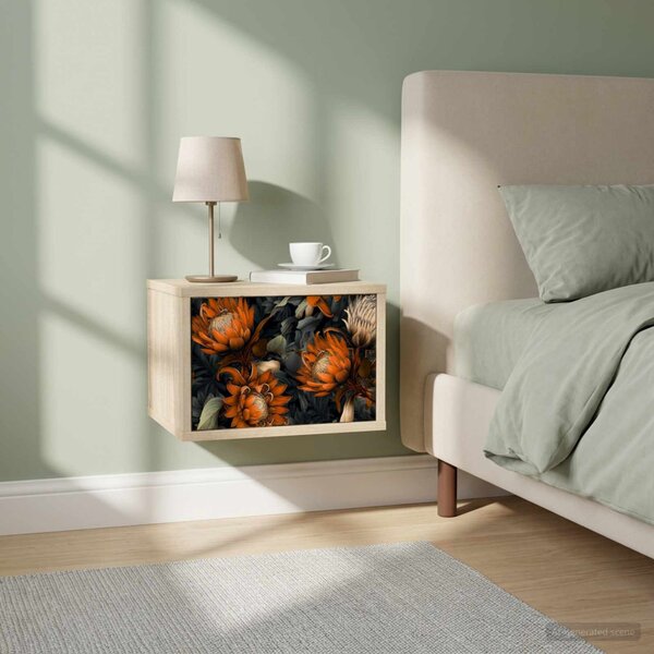 Fali éjjeli szekrény LOCHEM 2 db Sonoma Tölgy 36 x 33 x 25 cm