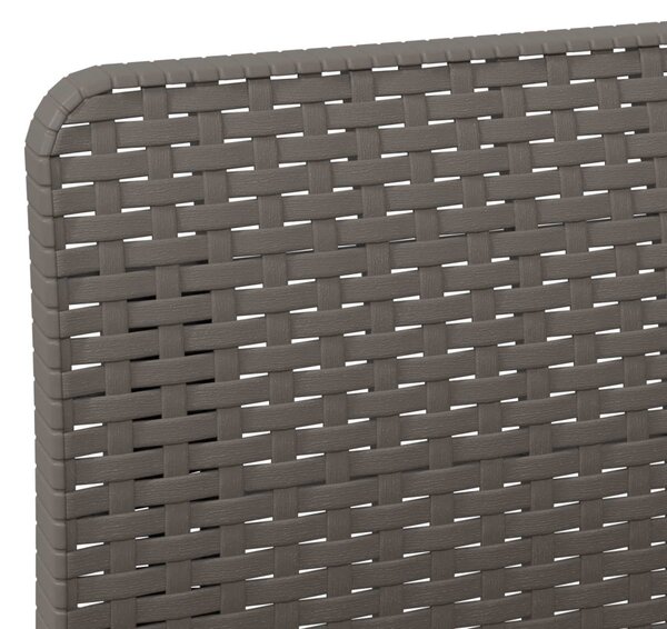 3-Fős Kerti Kanapé Párnákkal Rattan Hatással PP Világosszürke