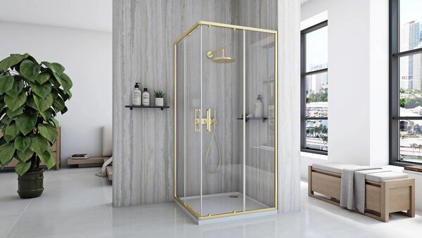 Zuhanykabin Rea City 80x80 Gold Brush