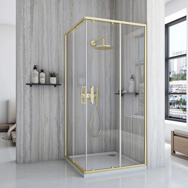 Zuhanykabin Rea City 90x90 Brush Gold