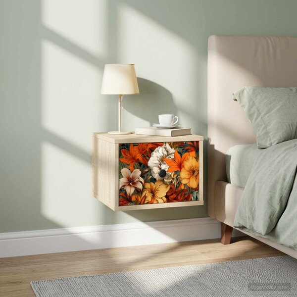 Fali éjjeli szekrény GENNEP 2 db Sonoma Tölgy 36 x 33 x 25 cm