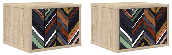 Fali éjjeli szekrény OMMEN 2 db Sonoma Tölgy 36 x 33 x 25 cm