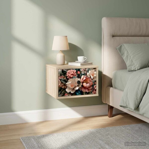 Fali éjjeli szekrény BORNE 2 db Sonoma Tölgy 36 x 33 x 25 cm