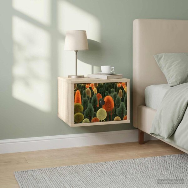 Fali éjjeli szekrény ZAANDAM 2 db Sonoma Tölgy 36 x 33 x 25 cm