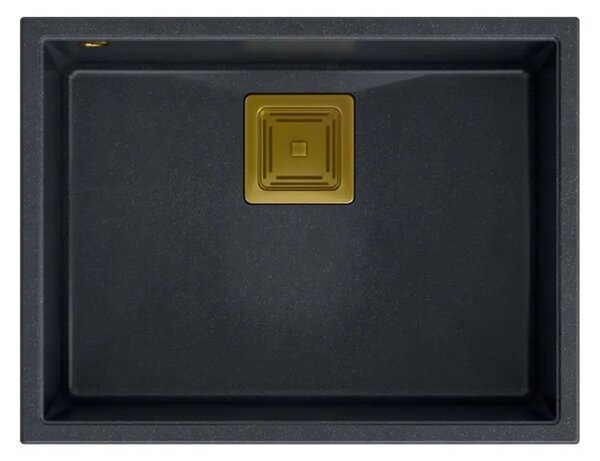 Gránit mosogató DAVID 50 Black Metallic