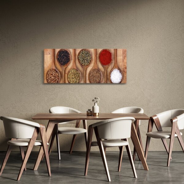 Kép - fűszerek a kanálon (120x50 cm)