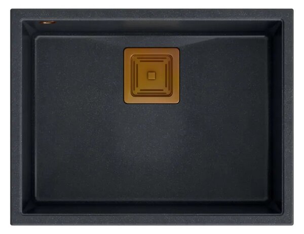Gránit mosogató DAVID 50 Black Metallic
