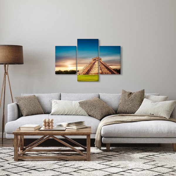 A híres maja emlékmű képe (90x60 cm)