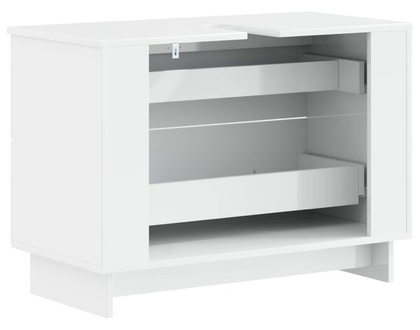 Fürdőszobai mosdószekrény EDE Magasfényű Fehér 82 x 41 x 59 cm