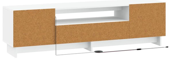 LED TV szekrény Fehér Szerelt Fa
