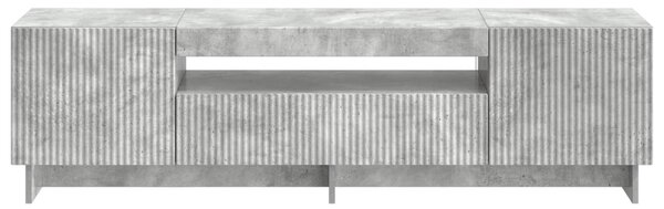 LED TV szekrény Betonszürke Szerelt Fa