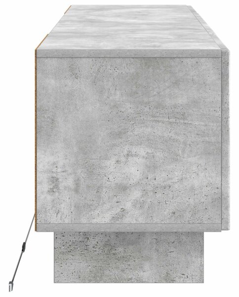 LED TV szekrény Betonszürke Szerelt Fa