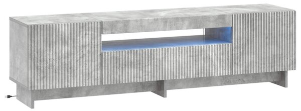 LED TV szekrény Betonszürke Szerelt Fa