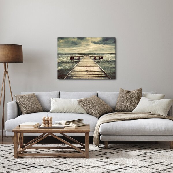 Egy fából készült móló képe a tengeren (70x50 cm)