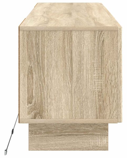 LED TV szekrény Sonoma Tölgy Szerelt Fa