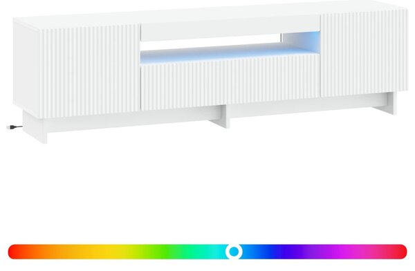 LED TV szekrény Fehér Szerelt Fa