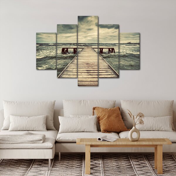 Egy fából készült móló képe a tengeren (150x105 cm)