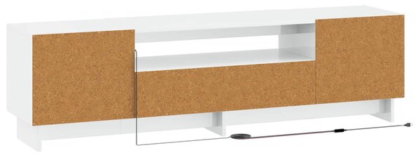 LED TV szekrény Magasfényű Fehér Szerelt Fa