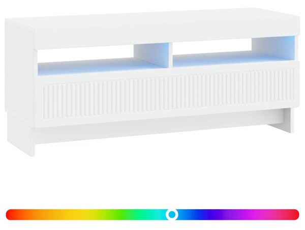 LED TV szekrény Fehér Szerelt Fa