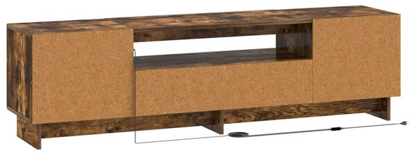 LED TV szekrény Füstös Tölgy Szerelt Fa