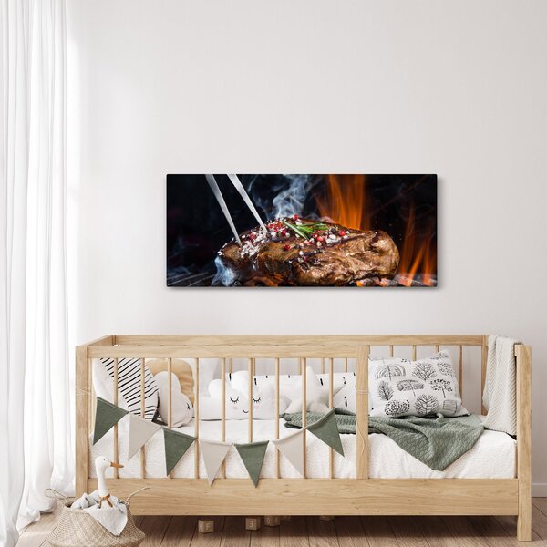 Egy sült steak képe (120x50 cm)