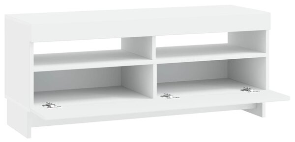 LED TV szekrény Fehér Szerelt Fa