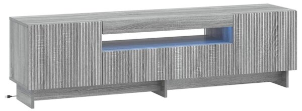 LED TV szekrény Szürke Sonoma Szerelt Fa
