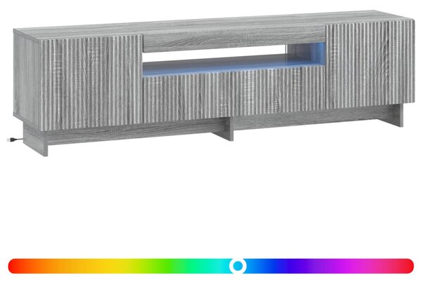 LED TV szekrény Szürke Sonoma Szerelt Fa