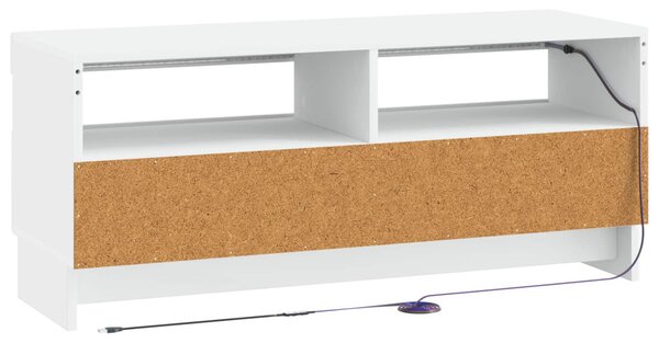 LED TV szekrény Fehér Szerelt Fa