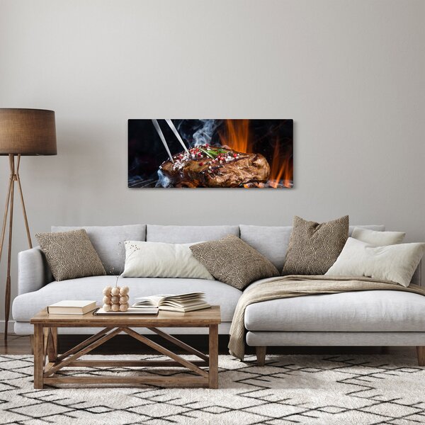 Egy sült steak képe (120x50 cm)