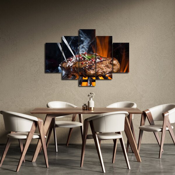 Egy sült steak képe (150x105 cm)